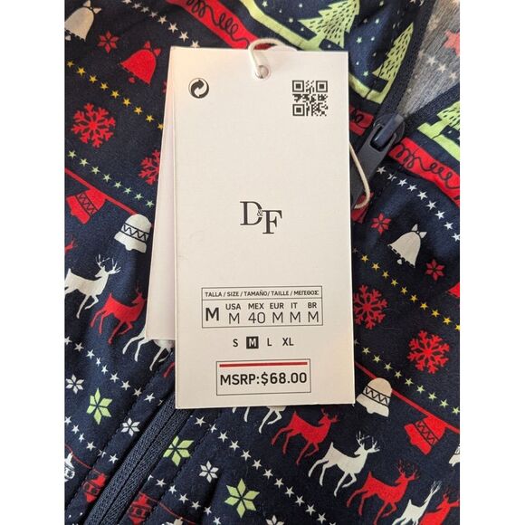 Denim & Flower Ricky Singh Jacket Holiday Christmas‎ Zip Up Lightweight Sz M NEW - Picture 11 of 13